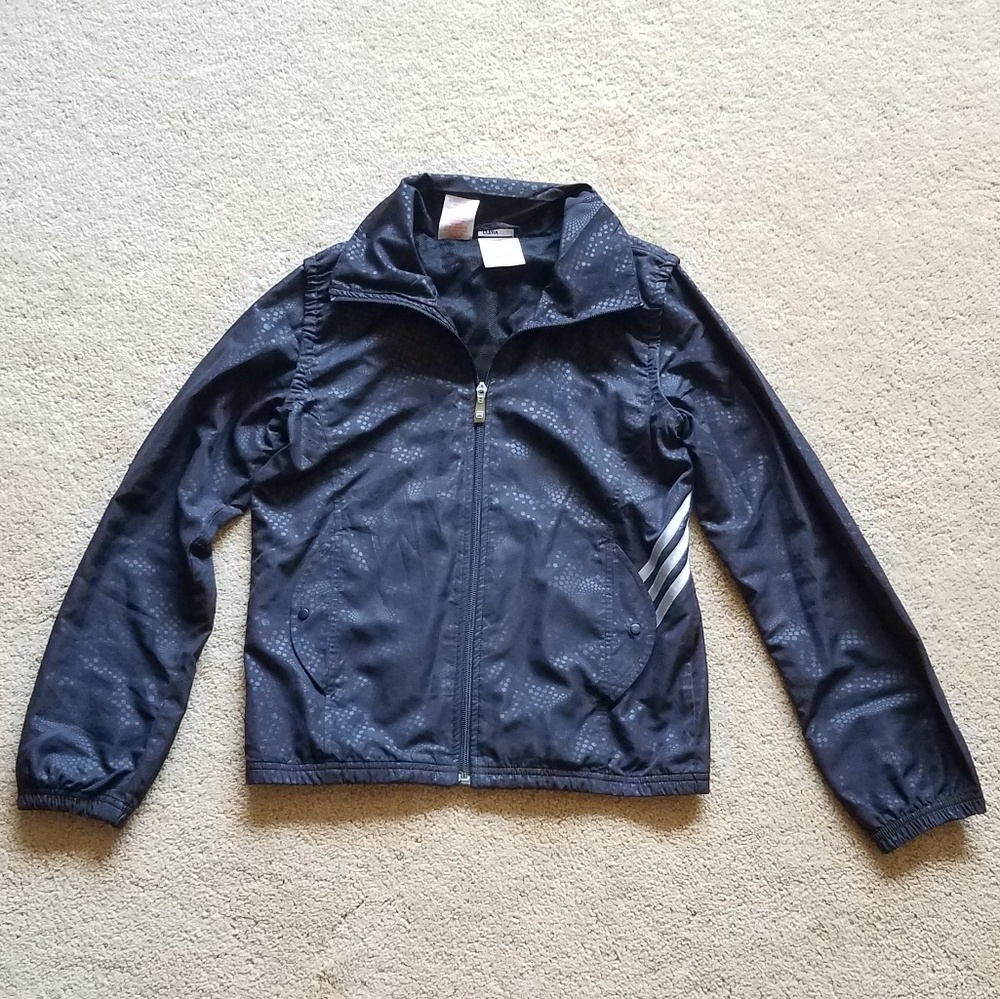 Adidas Reflective Black Zip Up Jacket